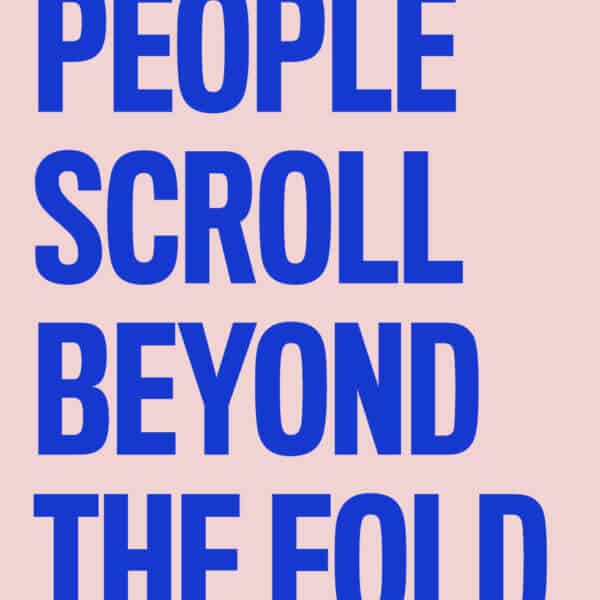 people scroll beyond the fold